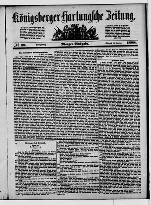 Königsberger Hartungsche Zeitung vom 15.02.1888