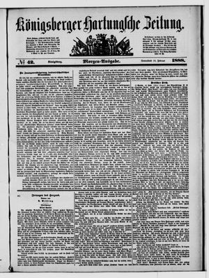 Königsberger Hartungsche Zeitung vom 18.02.1888