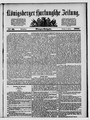 Königsberger Hartungsche Zeitung vom 19.02.1888