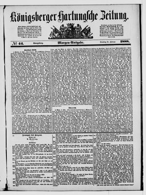 Königsberger Hartungsche Zeitung vom 21.02.1888