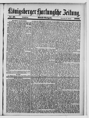 Königsberger Hartungsche Zeitung vom 23.02.1888