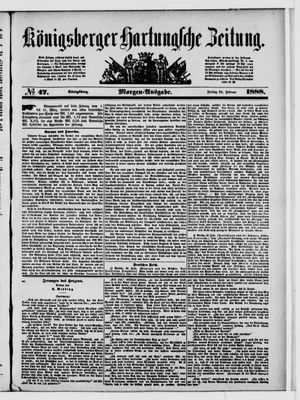 Königsberger Hartungsche Zeitung vom 24.02.1888