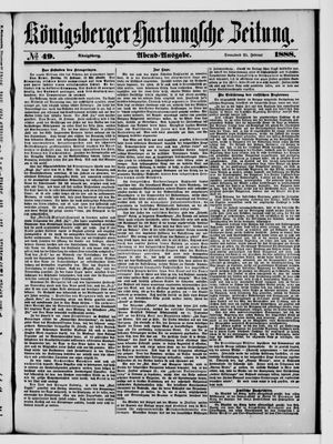 Königsberger Hartungsche Zeitung on Feb 25, 1888