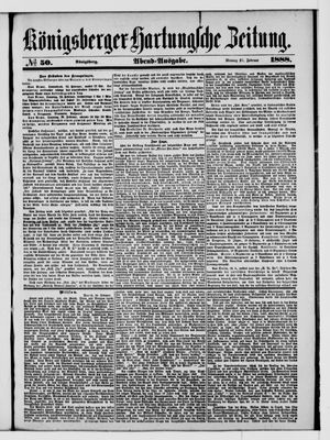 Königsberger Hartungsche Zeitung vom 27.02.1888