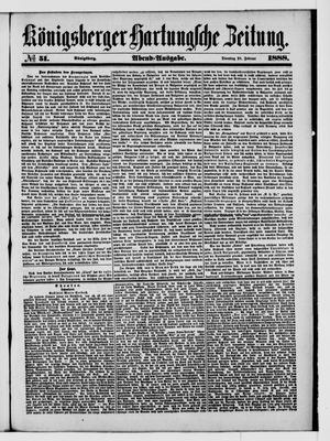 Königsberger Hartungsche Zeitung vom 28.02.1888