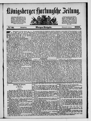 Königsberger Hartungsche Zeitung vom 29.02.1888
