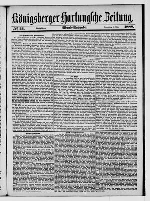 Königsberger Hartungsche Zeitung vom 01.03.1888