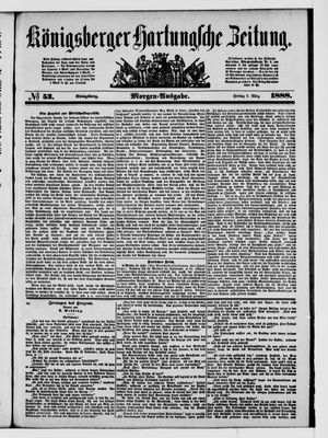 Königsberger Hartungsche Zeitung vom 02.03.1888