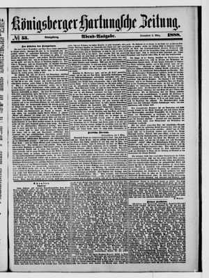 Königsberger Hartungsche Zeitung vom 03.03.1888