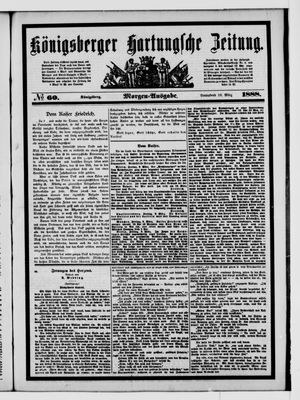 Königsberger Hartungsche Zeitung vom 10.03.1888