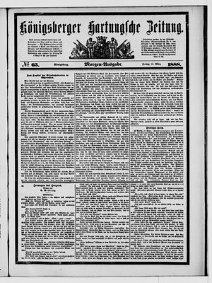 Königsberger Hartungsche Zeitung vom 16.03.1888