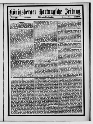 Königsberger Hartungsche Zeitung vom 16.03.1888