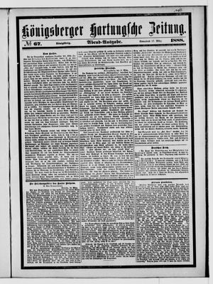 Königsberger Hartungsche Zeitung on Mar 17, 1888