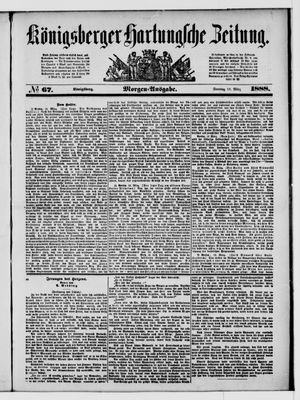 Königsberger Hartungsche Zeitung vom 18.03.1888