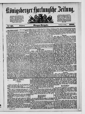Königsberger Hartungsche Zeitung on Mar 20, 1888
