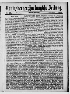 Königsberger Hartungsche Zeitung on Mar 20, 1888