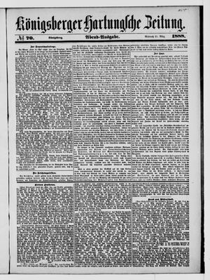 Königsberger Hartungsche Zeitung on Mar 21, 1888