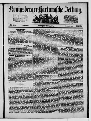 Königsberger Hartungsche Zeitung vom 25.03.1888