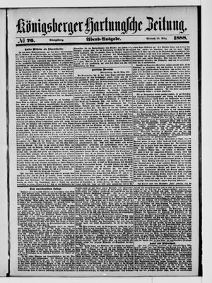 Königsberger Hartungsche Zeitung vom 28.03.1888