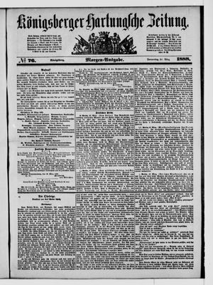 Königsberger Hartungsche Zeitung vom 29.03.1888