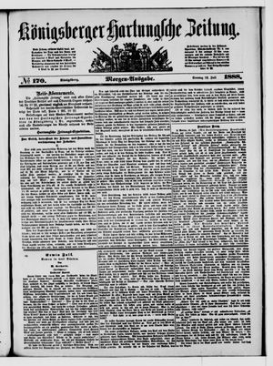 Königsberger Hartungsche Zeitung vom 22.07.1888