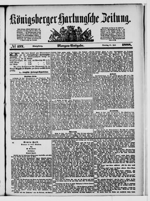 Königsberger Hartungsche Zeitung vom 31.07.1888