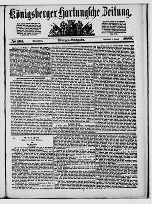 Königsberger Hartungsche Zeitung vom 04.08.1888