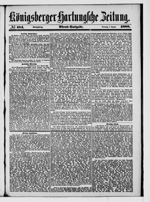 Königsberger Hartungsche Zeitung vom 07.08.1888