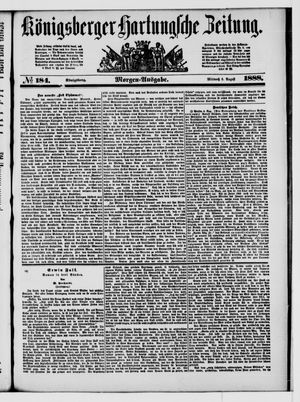 Königsberger Hartungsche Zeitung vom 08.08.1888