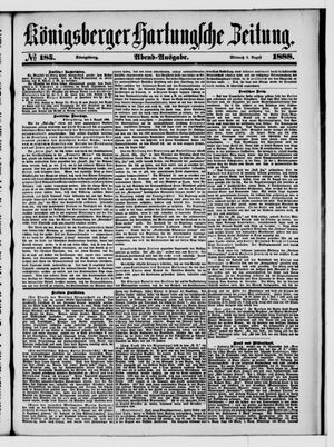 Königsberger Hartungsche Zeitung vom 08.08.1888