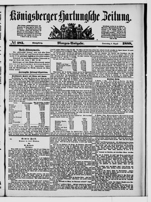 Königsberger Hartungsche Zeitung vom 09.08.1888