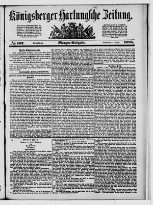 Königsberger Hartungsche Zeitung vom 11.08.1888