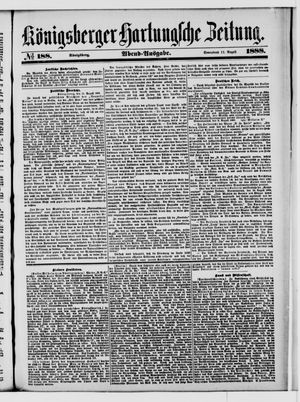 Königsberger Hartungsche Zeitung vom 11.08.1888