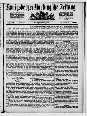 Königsberger Hartungsche Zeitung vom 12.08.1888