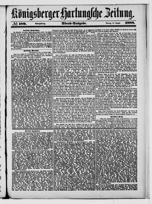 Königsberger Hartungsche Zeitung vom 13.08.1888