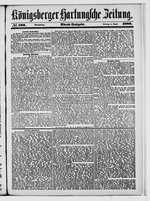 Königsberger Hartungsche Zeitung vom 14.08.1888