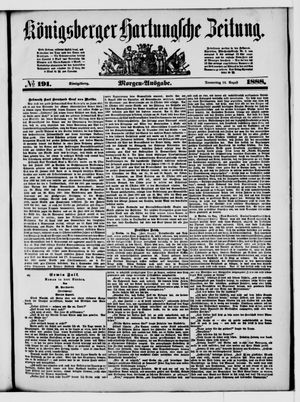 Königsberger Hartungsche Zeitung vom 16.08.1888