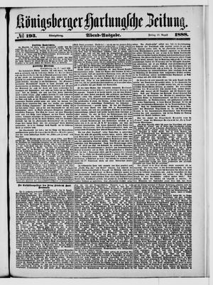 Königsberger Hartungsche Zeitung vom 17.08.1888