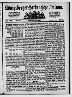 Königsberger Hartungsche Zeitung vom 18.08.1888