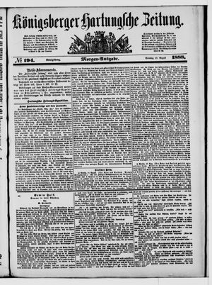 Königsberger Hartungsche Zeitung vom 19.08.1888
