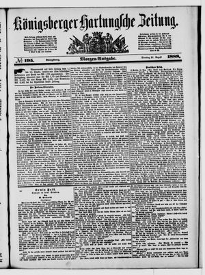 Königsberger Hartungsche Zeitung vom 21.08.1888