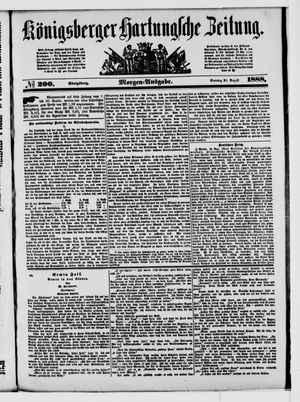 Königsberger Hartungsche Zeitung vom 26.08.1888