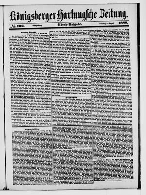 Königsberger Hartungsche Zeitung vom 28.08.1888