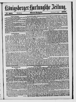 Königsberger Hartungsche Zeitung vom 30.08.1888