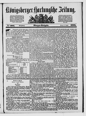 Königsberger Hartungsche Zeitung vom 31.08.1888