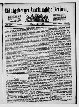 Königsberger Hartungsche Zeitung vom 02.09.1888