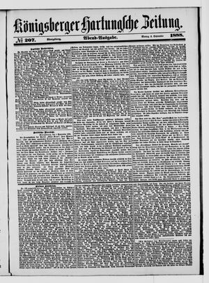 Königsberger Hartungsche Zeitung vom 03.09.1888