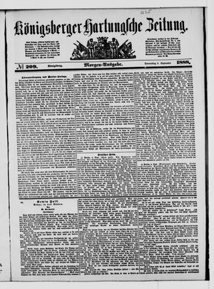Königsberger Hartungsche Zeitung vom 06.09.1888