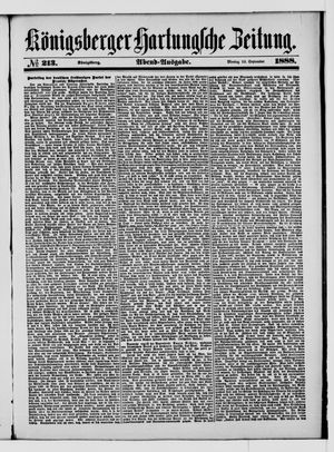 Königsberger Hartungsche Zeitung vom 10.09.1888
