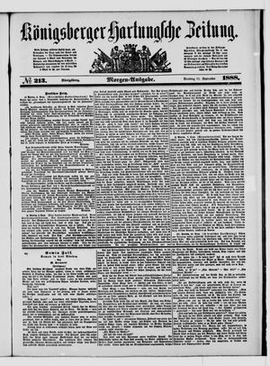 Königsberger Hartungsche Zeitung vom 11.09.1888